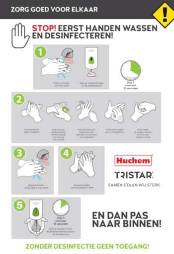 Poster Handen Wassen instructies