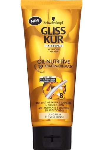 Schwarzkopf Gliss Kur Oil Nutritive 30 Sec Keratin-Oil-Mask 200 ml