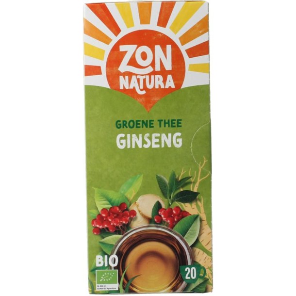 Zonnatura Green tea ginseng bio (20 Zakjes)