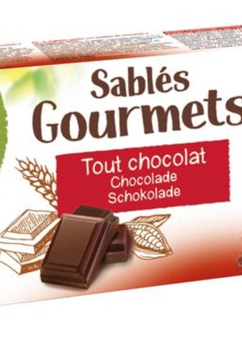 Bisson Chocolade koekjes sables gourmet bio (150 Gram)